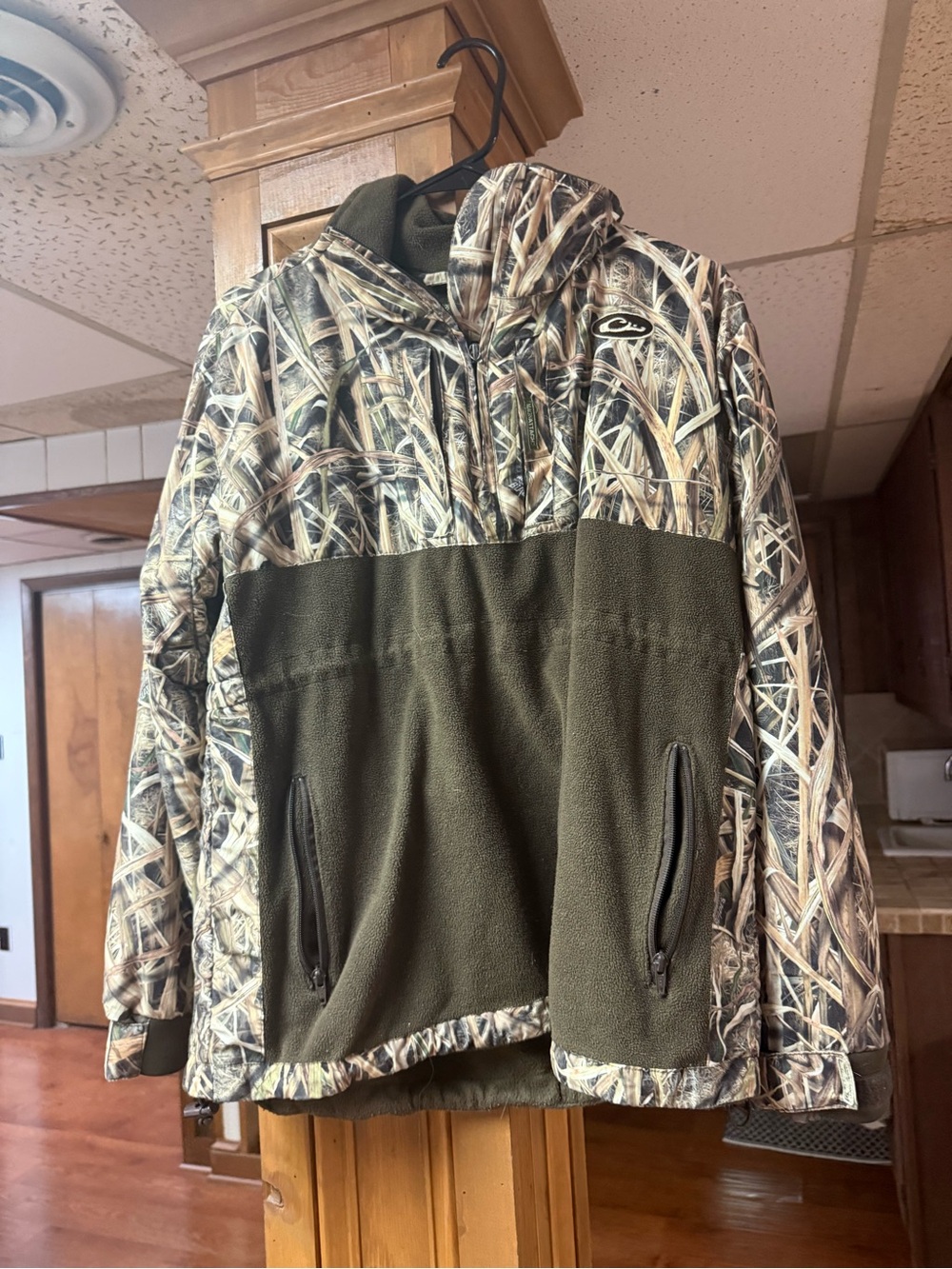 Women's Olive Camo Ski Pullover Jacket